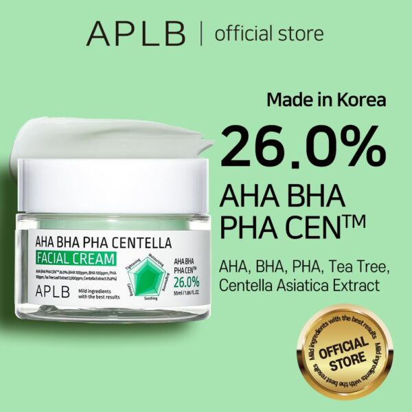 APLB AHA BHA PHA Centella Crema Facial - Imagen 5