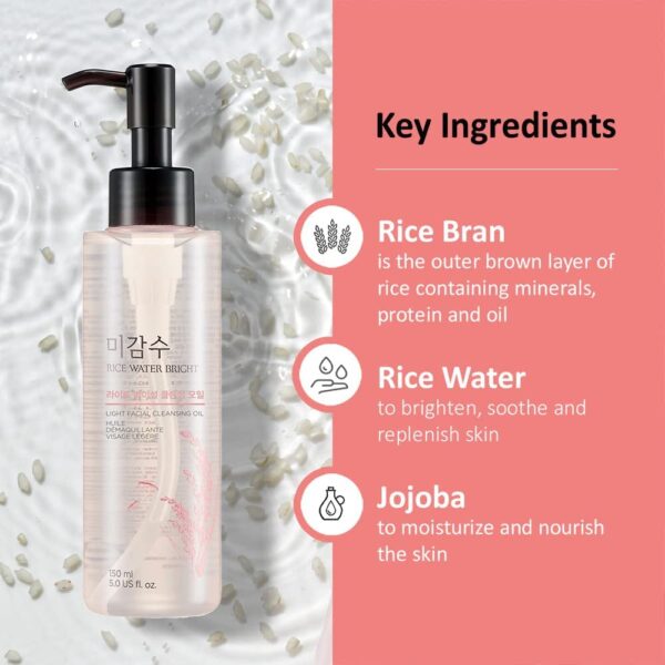 The Face Shop – Rice Water Bright Cleansing Light Oil - Imagen 2