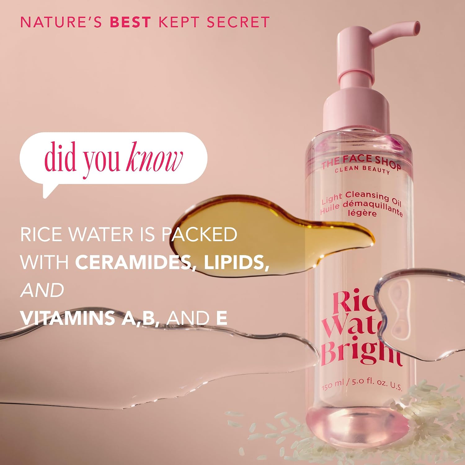 the face shop – rice water bright cleansing light oil the face shop – rice water bright cleansing light oil