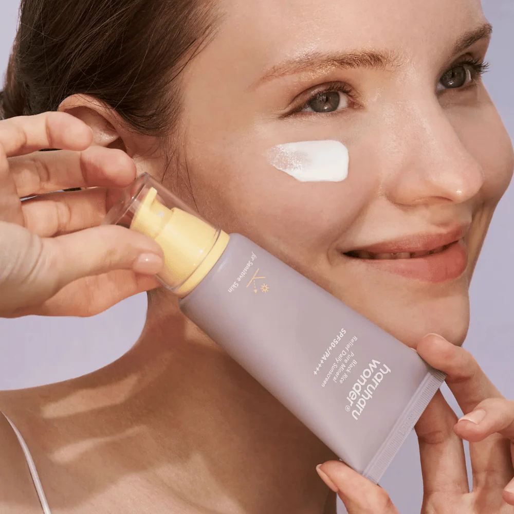 haruharu wonder arroz negro pure mineral relief protector solar spf50+/pa