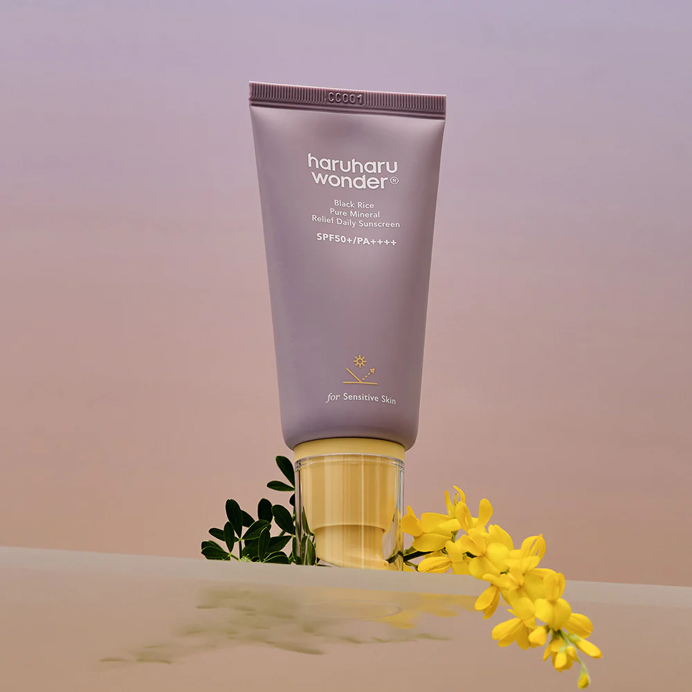 haruharu wonder arroz negro pure mineral relief protector solar spf50+/pa
