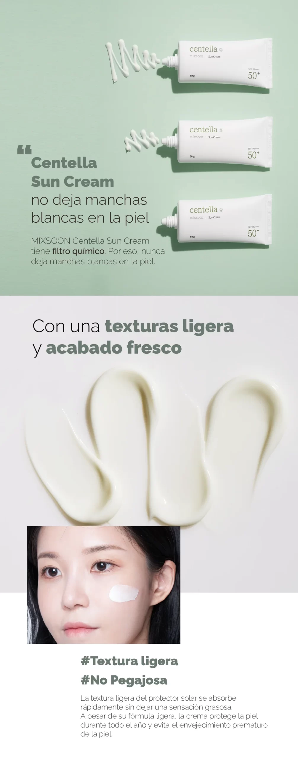 mixsoon crema solar centella spf50 /pa