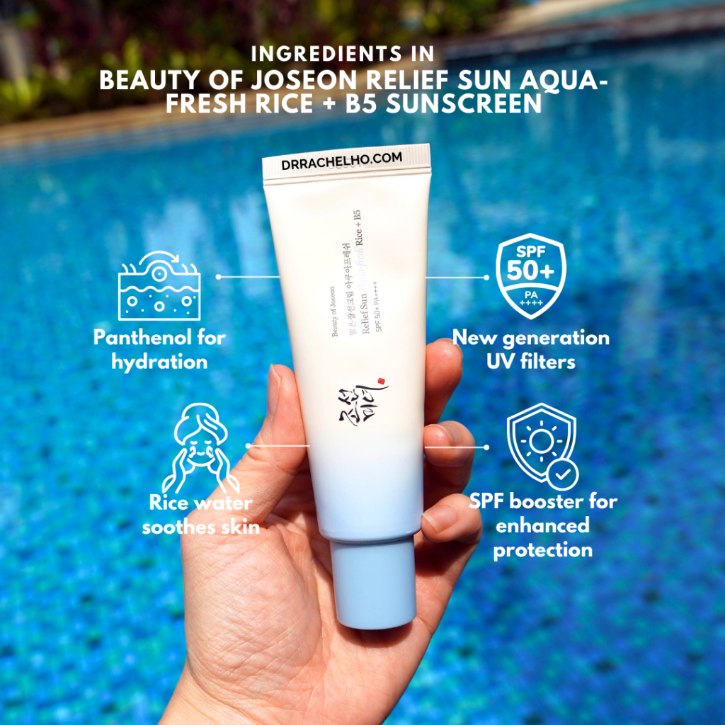 protector solar relief sun aqua fresh rice + b5 spf 50+/pa