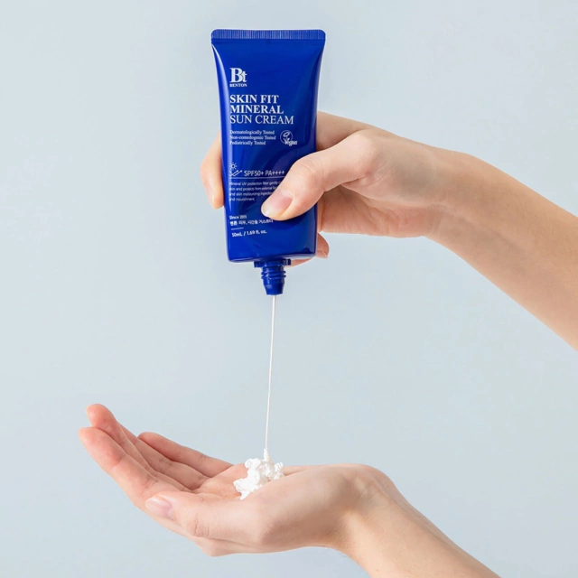 bloqueador mineral sun cream skin fit spf50 pa++++ de benton